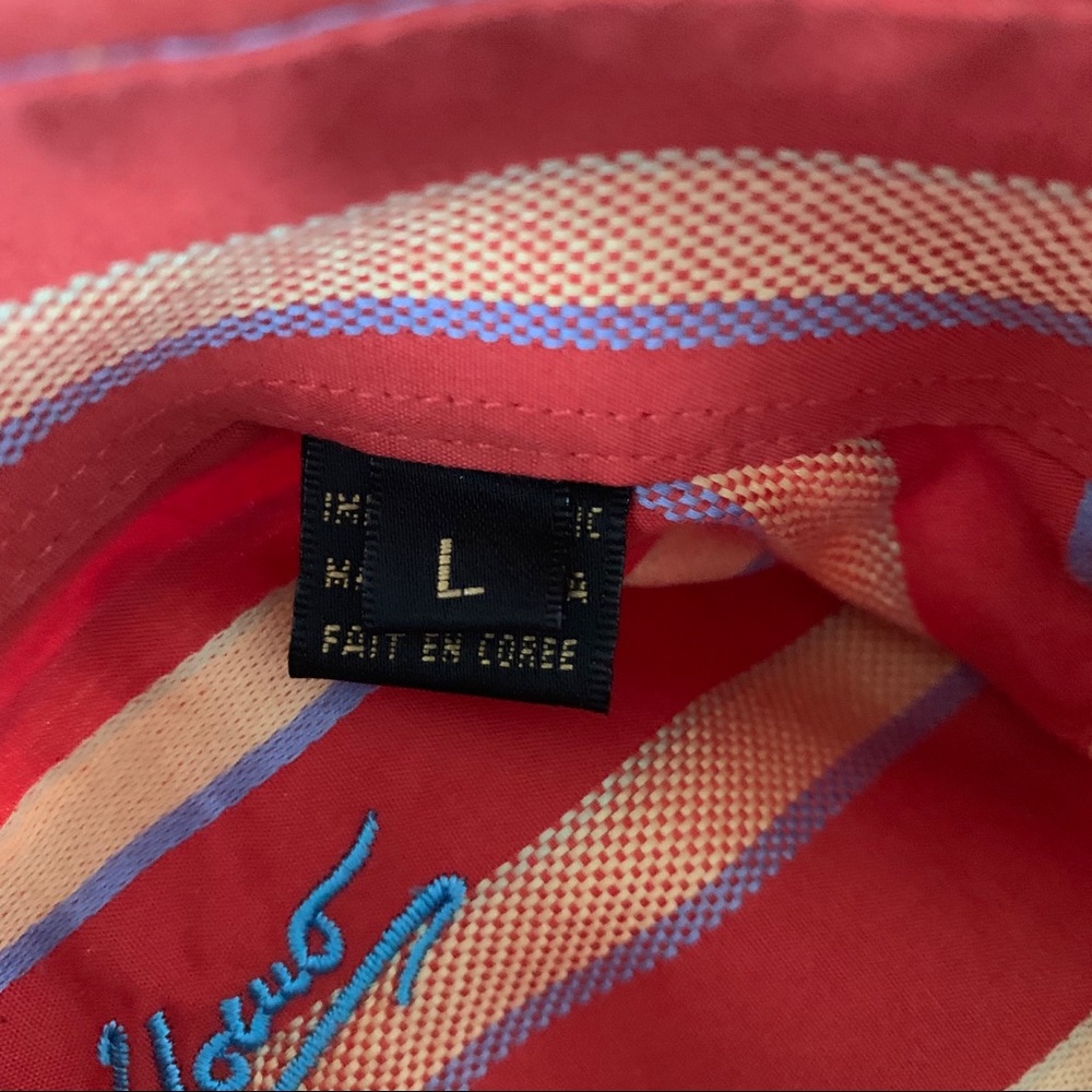 Bugatchi Uomo Long Sleeve Shirt - Striped Orange - Picture 3 of 6